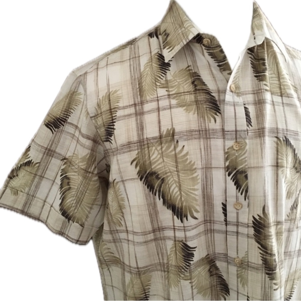 Tasso Elba | Plaid & Leaf Summer Print